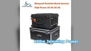 75W 120 ม. RCIED IED Jammer DC24V RF Manpack