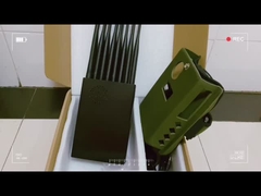 GPS L1 L2 12000mAh เครื่องยับยั้งสัญญาณโทรศัพท์มือถือ 2G 3G 4G 5G VHF UHF