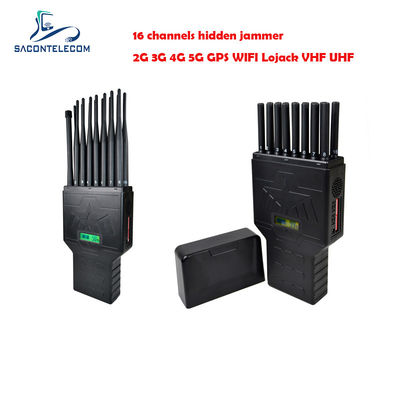 เครื่องรบกวนสัญญาณมือถือแบบพกพา 16 แบนด์ ระยะ 20 เมตร แบตเตอรี่ 2 ชั่วโมง