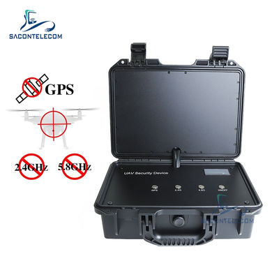 3 แบนด์ Drone Portable Signal Jammer WiFi GPS 65w กระเป๋าเดินทาง UAV เครื่องยับยับสัญญาณ Drone