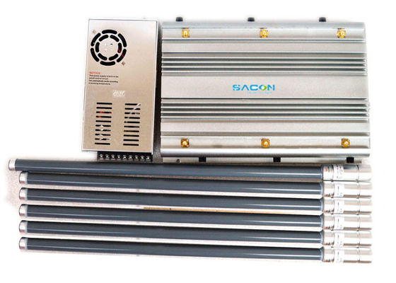เครื่องยับยับสัญญาณพลังงานสูง 90W พร้อมแอนเทนนาไฟเบอร์กระจก 6 ตัว และระยะยับยับ 100 เมตร