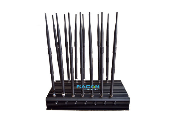 14 แบนด์ 35W เครื่องยับยับสัญญาณโทรศัพท์มือถือพลังงานสูง มีเวลาทํางาน 24 ชั่วโมง สําหรับโรงเรียนและสํานักงาน