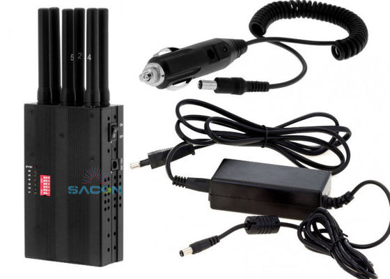 เครื่องรบกวนสัญญาณแบบพกพา น้ำหนักเบา กำลังขับ 3W และแบตเตอรี่ 7.4V/4700mAh สำหรับการใช้งานนอกสถานที่