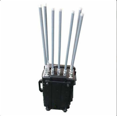 เครื่องยับยับพลังงานสูง 350W ที่ติดรถยนต์ พร้อมแอนเทนนาไฟเบอร์กลาส 47dBm และระยะยับยับ 500m