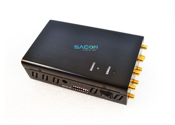 DC12V 4W พกพา Wi-Fi Jammer กับ 8 ออนเทนนา Omni สําหรับระยะยาวการจม 20m และเวลาทํางาน 1.5 ชั่วโมง