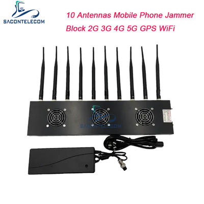 เครื่องรบกวนสัญญาณ 433MHz ระยะ 40 เมตร พร้อม 10 ช่องสัญญาณ และกำลังขับ 18W สำหรับบล็อก GPS WiFi
