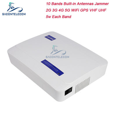 เครื่องยับยับสัญญาณโทรศัพท์มือถือ 50W พลังงานสูง 2G 3G 4G 5G GPS WiFi มีรัศมียับยับ 20-60m