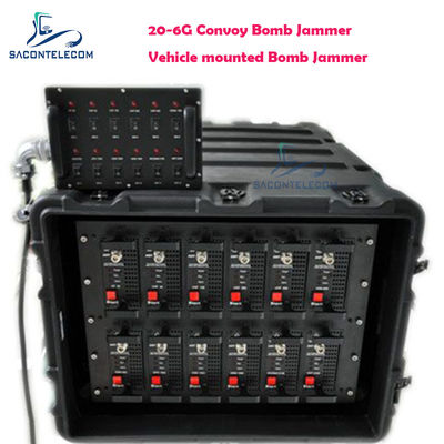 เครื่องรบกวนสัญญาณยานพาหนะ 20-6Ghz 550w 11 แบนด์ ระบบรบกวนขบวนรถ DDS
