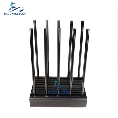 10 ช่อง Wifi Disruptor Jammer พลังงาน 100w 2G 3G 4G 5G GPS WiFi ทํางาน 24 ชั่วโมง