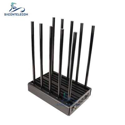 10 ช่อง Wifi Disruptor Jammer พลังงาน 100w 2G 3G 4G 5G GPS WiFi ทํางาน 24 ชั่วโมง