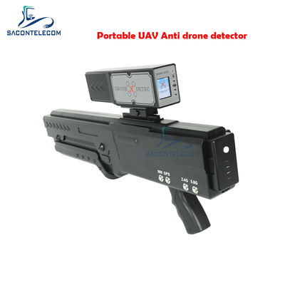 เครื่องตรวจจับสัญญาณ Drone มือถือ 1.8 นิ้ว LED 2.4G 5.8G ระยะทาง 2 กิโลเมตร