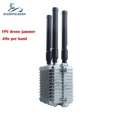 3 ช่องทาง 120w แรง FPV Drone Jammer พกพา UAV FPV Jammer Blocker