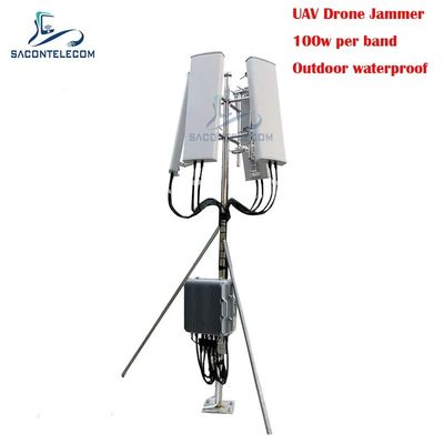 700W 3KM Outdoor Waterproof Drone Signal Jammer GPS Signal Jammer สําหรับเครื่องบินไร้คนขับ