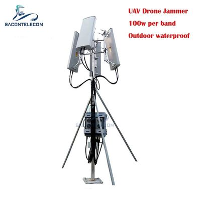 700W 3KM Outdoor Waterproof Drone Signal Jammer GPS Signal Jammer สําหรับเครื่องบินไร้คนขับ