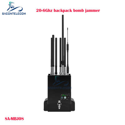 20-6000MHz แมนแพ็ค เครื่องยับยับเครื่องบินไร้คนขับด้วยพลังงาน 100W และระยะยับยับ 40m แมงเป้ระเบิดยับยับสัญญาณ UAV