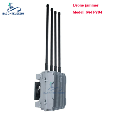 4 ช่องทาง 200w เครื่องยับยับสัญญาณ Drone ที่มีพลัง เครื่องยับยับ Drone FPV