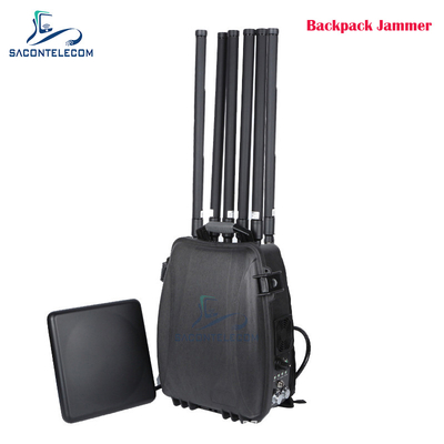 6 ช่อง 300w แรง Backpack Drone สัญญาณ Jammer 433 900mhz GPS 2.4G 5.8G