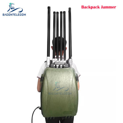 6 ช่อง 300w แรง Backpack Drone สัญญาณ Jammer 433 900mhz GPS 2.4G 5.8G