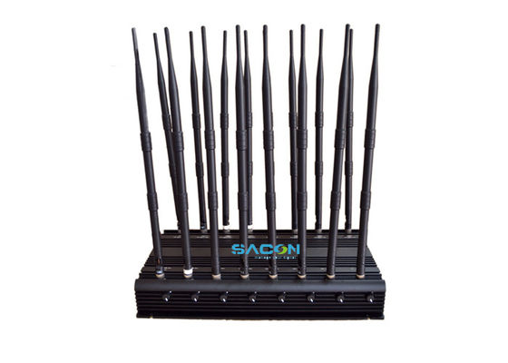 เครื่องยับยับสัญญาณโต๊ะทํางานพลังงานสูง 38W มีความถี่ปรับได้ 16 แบนด์ และพัดลมเย็น 5 ตัว
