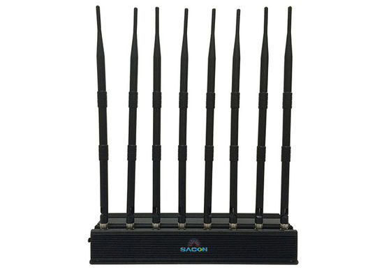 VHF UHF โทรศัพท์มือถือ GPS Jammer ด้วยอานเตนน่า Omni Directional และพลังงานออก 19W