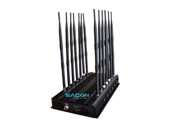 14 แบนด์ 35W เครื่องยับยับสัญญาณโทรศัพท์มือถือพลังงานสูง มีเวลาทํางาน 24 ชั่วโมง สําหรับโรงเรียนและสํานักงาน