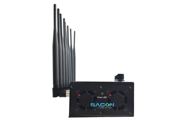 8 เสาอากาศ 20W เครื่องรบกวนสัญญาณปรับได้ ตัวบล็อกสัญญาณโทรศัพท์มือถือสำหรับ 3G 4G WiFi GPS