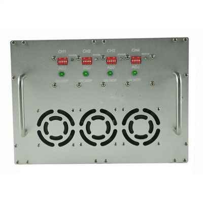 200W เครื่องรบกวนสัญญาณโทรศัพท์มือถือ 4 ช่อง กำลังสูง พร้อมระบบระบายความร้อนที่ดีเพื่อการบล็อกสัญญาณที่มีประสิทธิภาพ