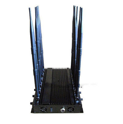 12 แอนเทนนา 30W แรงสูง GPS Jammer ด้วยระยะ 50m และปรับสัญญาณบล็อกเกอร์