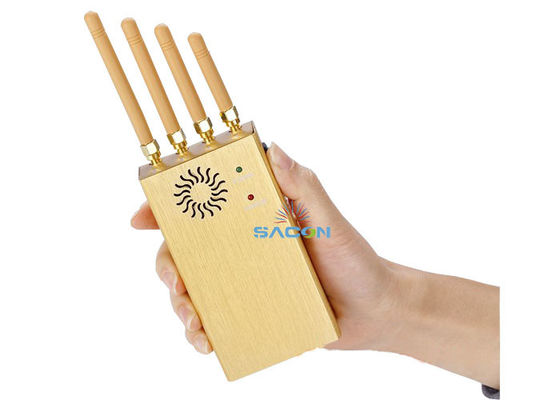 20m Range 4 Antennas 2W Output Power พกพา GPS Jammer และ Signal Jammer พร้อมกระเป๋าหนัง