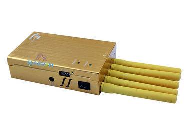 สีเหลือง 5 แอนเทนน่า 3G 4G สัญญาณจามเมอร์ บล็อค GPS WiFi สําหรับการป้องกันการติดตาม