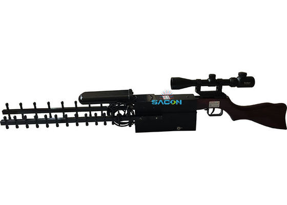 2.4G 5.8G GPS Gun Drone Signal Jammer Anti UAV Jammer ระยะทาง 800 เมตร 75W