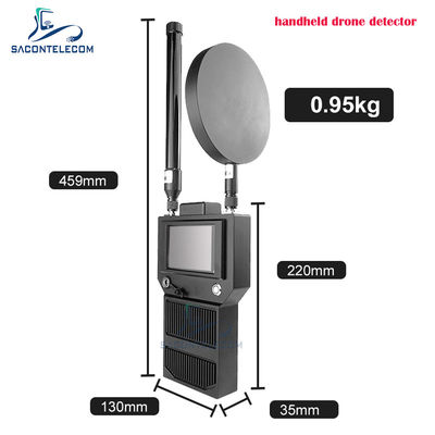 เครื่องตรวจจับสัญญาณ Drone มือถือ UAV แบบพกพา มีระยะทางตรวจจับ 1.5 กม. ถึง 2 กม. และช่วงความถี่ 400-6000 MHz