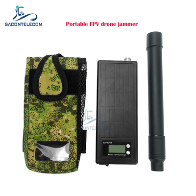 แบนด์เดียว พกพา FPV Drone Signal Jammer ระยะทาง 1.5 กม.