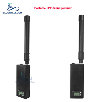 แบนด์เดียว พกพา FPV Drone Signal Jammer ระยะทาง 1.5 กม.