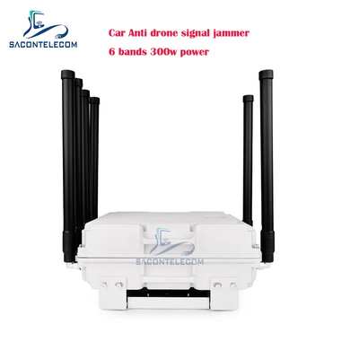 300w 6 ช่องทาง รถยนต์ Anti Drone Signal Jammer UAV FPV Drone Jamming Blocking รถป้องกันติดตั้งสําหรับรถยนต์