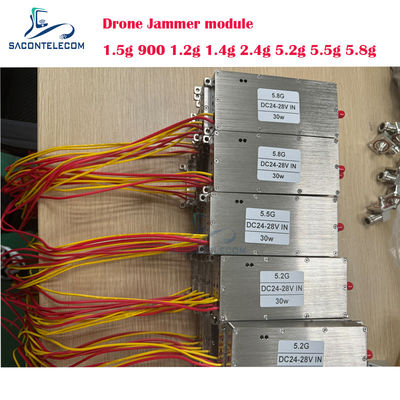 โมดูลตัวรบกวนโดรน 30W 5.8G WiFi พร้อมเครื่องขยายสัญญาณกำลังสำหรับตัวรบกวนโดรน UAV ความถี่ที่กำหนดเอง
