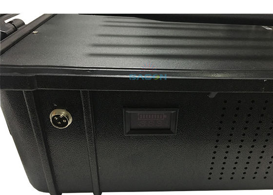 เครื่องรบกวนสัญญาณแบบมือถือกำลังสูง 55W พร้อม 11 ช่องสัญญาณและแบตเตอรี่ในตัวสำหรับการบล็อกสัญญาณอย่างปลอดภัย