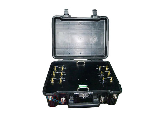 เครื่องรบกวนสัญญาณเป้สะพายหลังกำลังสูง 90W เครื่องรบกวน IED แบบพกพา 6 ช่องสำหรับกองกำลังและหน่วย SWAT