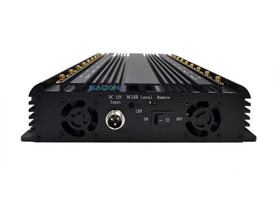 เครื่องยับยับสัญญาณ 18 แบนด์ พร้อมพัดลมเย็น 5 เครื่อง และรัศมียับยับ 40 เมตร สําหรับ Wi-Fi GPS VHF UHF Blocking