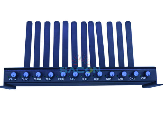 12 ช่องทาง ปรับพลังงาน 5.8G สัญญาณ Jammer สําหรับโทรศัพท์มือถือ blocker