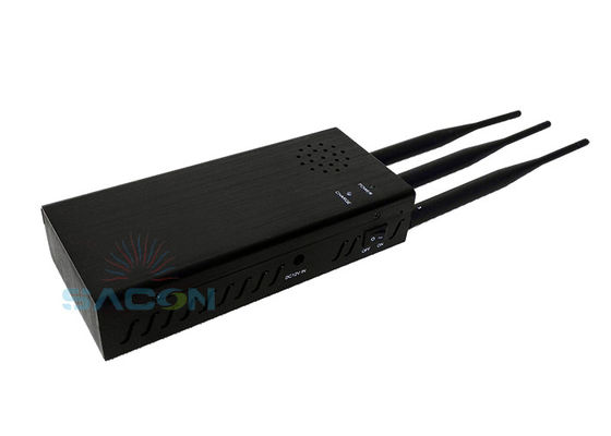 เครื่องรบกวนสัญญาณกำลังสูง 10W แบบพกพาพร้อมแบตเตอรี่ 8000mAh และเสาอากาศรอบทิศทางสำหรับบล็อกรีโมทรถยนต์