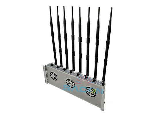 เครื่องยับยับสัญญาณ 5G ขนาด 40W พลังงานสูง พร้อมแอนเทนน่า 8 เครื่อง และระยะทาง 80 เมตร สําหรับพื้นที่ปลอดภัย