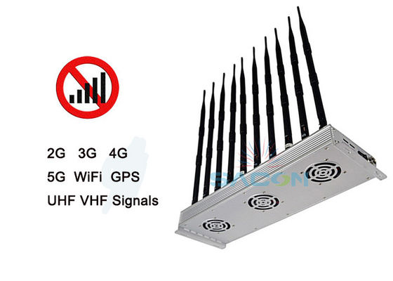 เครื่องรบกวนสัญญาณ 5G ในอาคารพร้อมเสาอากาศ 10 ต้น และรัศมี 30 เมตร สำหรับการทำงานต่อเนื่อง 24 ชั่วโมง