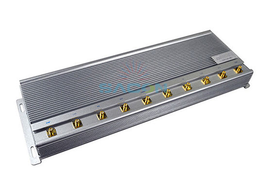 เครื่องรบกวนสัญญาณ 5G ในอาคารพร้อมเสาอากาศ 10 ต้น และรัศมี 30 เมตร สำหรับการทำงานต่อเนื่อง 24 ชั่วโมง
