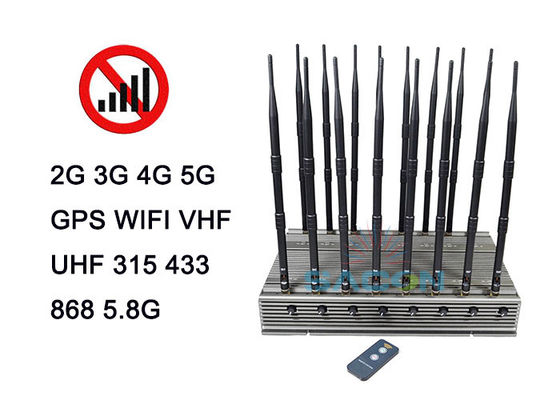 เครื่องรบกวนสัญญาณ 5G 16 เสาอากาศ กำลังขับ 100W รัศมีการรบกวน 80 เมตร