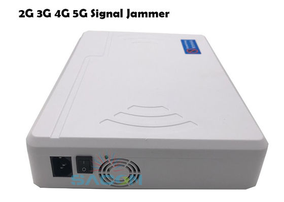 เครื่องรบกวนสัญญาณมือถือ 8 ช่อง กำลังขับ 20W พร้อมเสาอากาศในตัว สำหรับบล็อกสัญญาณ 2G 3G 4G 5G WiFi GPS