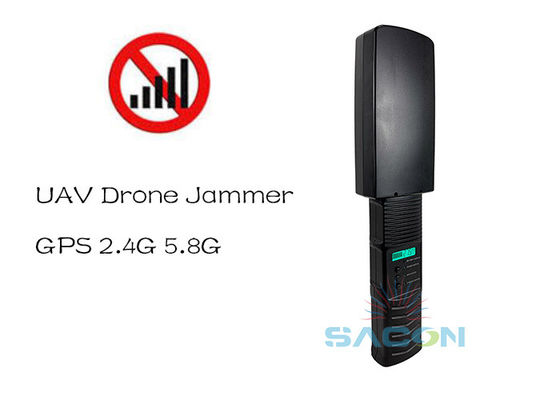 น้ําหนักเบา 2.4 กิโลกรัม 5.8 กิโลกรัม จีพีเอส 500 มือถือ Drone Signal Jammer