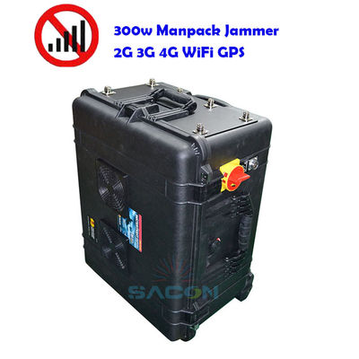 เครื่องยับยั้งสัญญาณโทรศัพท์มือถือ 400w 8 อันเทนนา 2G 3G 4G 5G GPS ระยะทาง 500m ใช้ในทหาร
