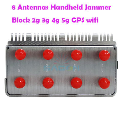 8000mAH เครื่องตัดสัญญาณโทรศัพท์มือถือพกพา 15m 315 433