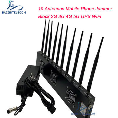 เครื่องรบกวนสัญญาณ 433MHz ระยะ 40 เมตร พร้อม 10 ช่องสัญญาณ และกำลังขับ 18W สำหรับบล็อก GPS WiFi